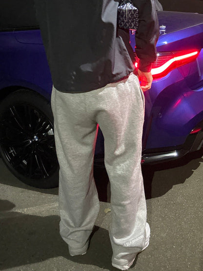 GREY OPEN LEG JOGGER