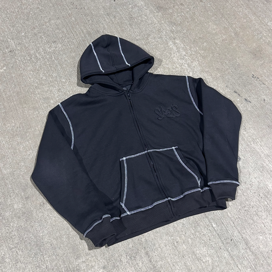 Inside-Out Zip Black