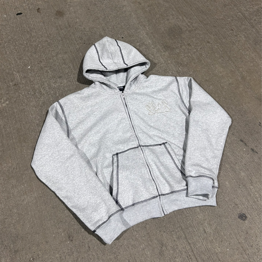 Inside-Out Zip Grey