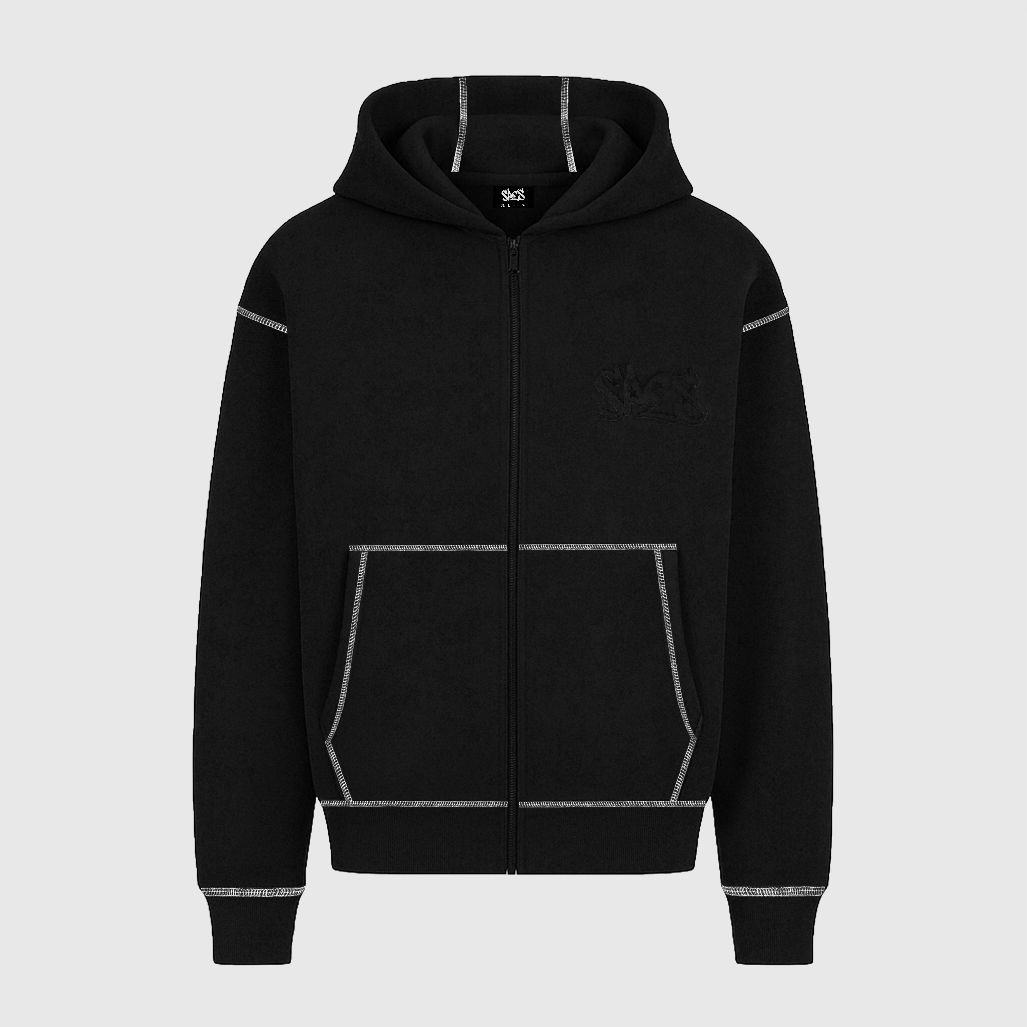 Inside-Out Zip Black
