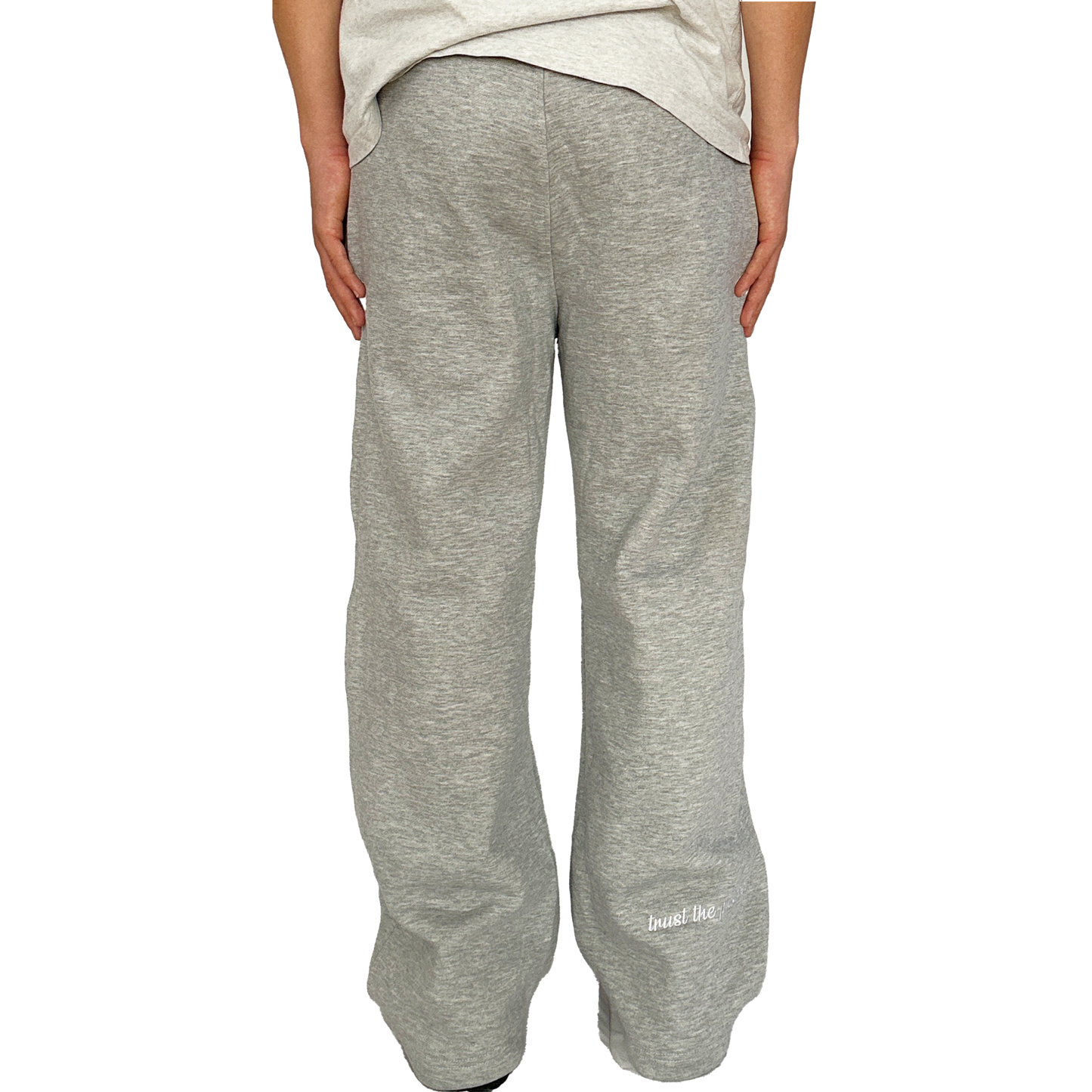 GREY OPEN LEG JOGGER